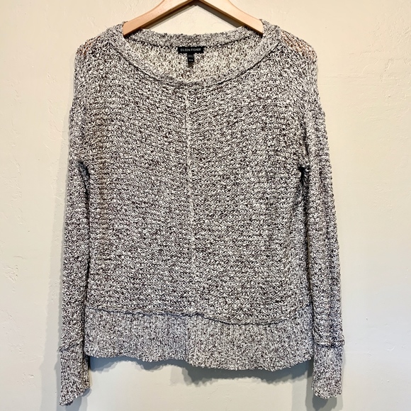 Eileen Fisher | Marled Loose Chunky Knit Boxy Popover Sweater - Picture 3 of 8
